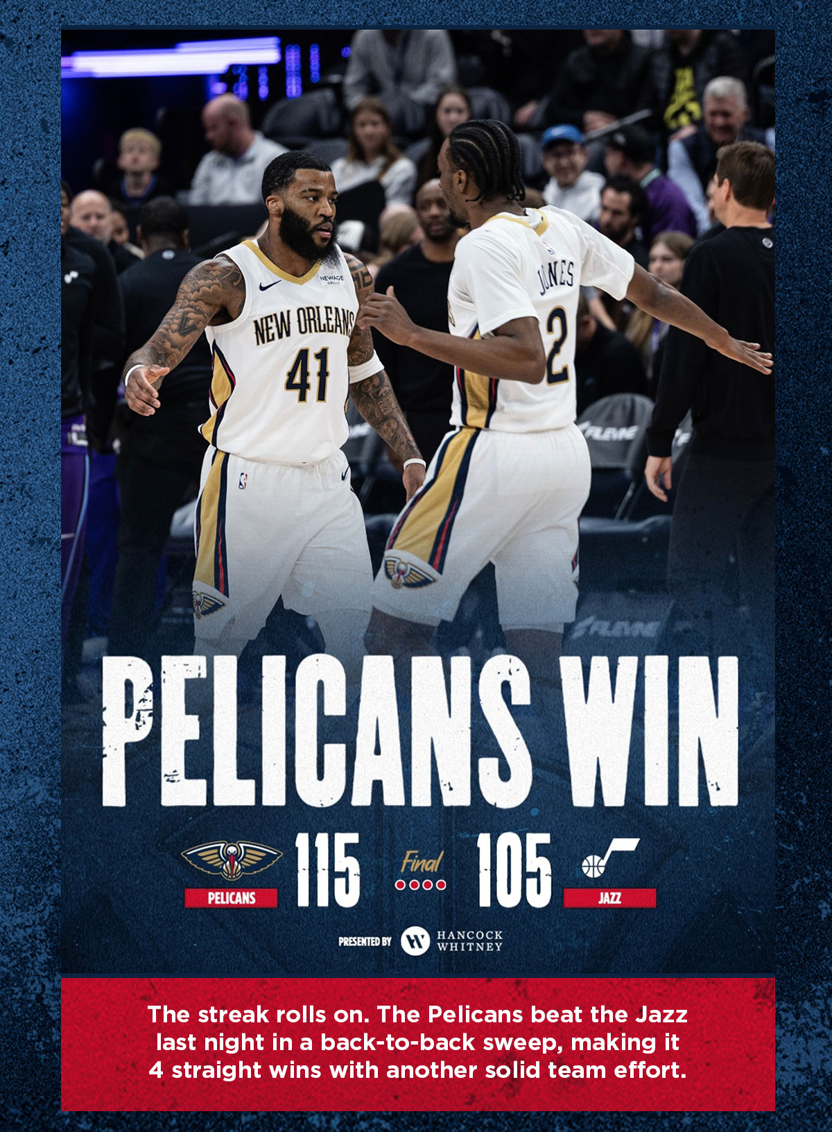 Pelicans Win!