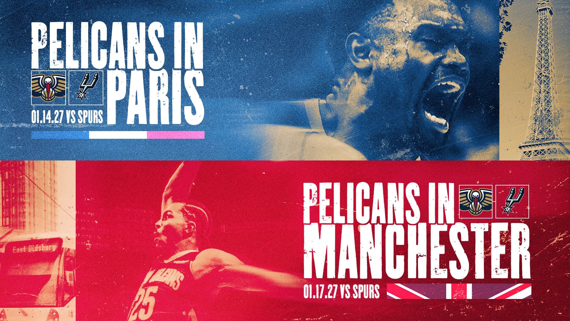 Pelicans in Paris and Manchester