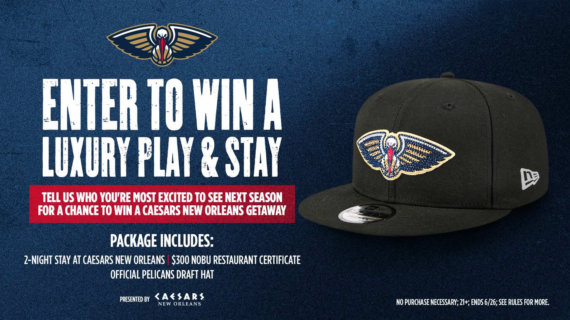 Enter to win a luxury play & stay presented by Caesars