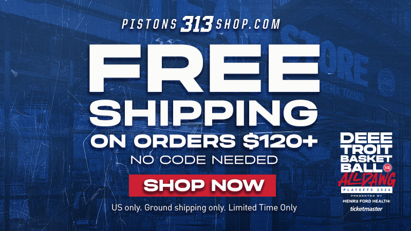 FREE SHIPPING NO CODE NEEDED | ORDERS $120+ | US Ground Shipping Only. Limited time. | DEEETROIT BASKETBALL ALL DAWG DETROIT PISTONS PLAYOFFS 2026 | PRESENTED BY HENRY FORD HEALTH | TICKETMASTER
