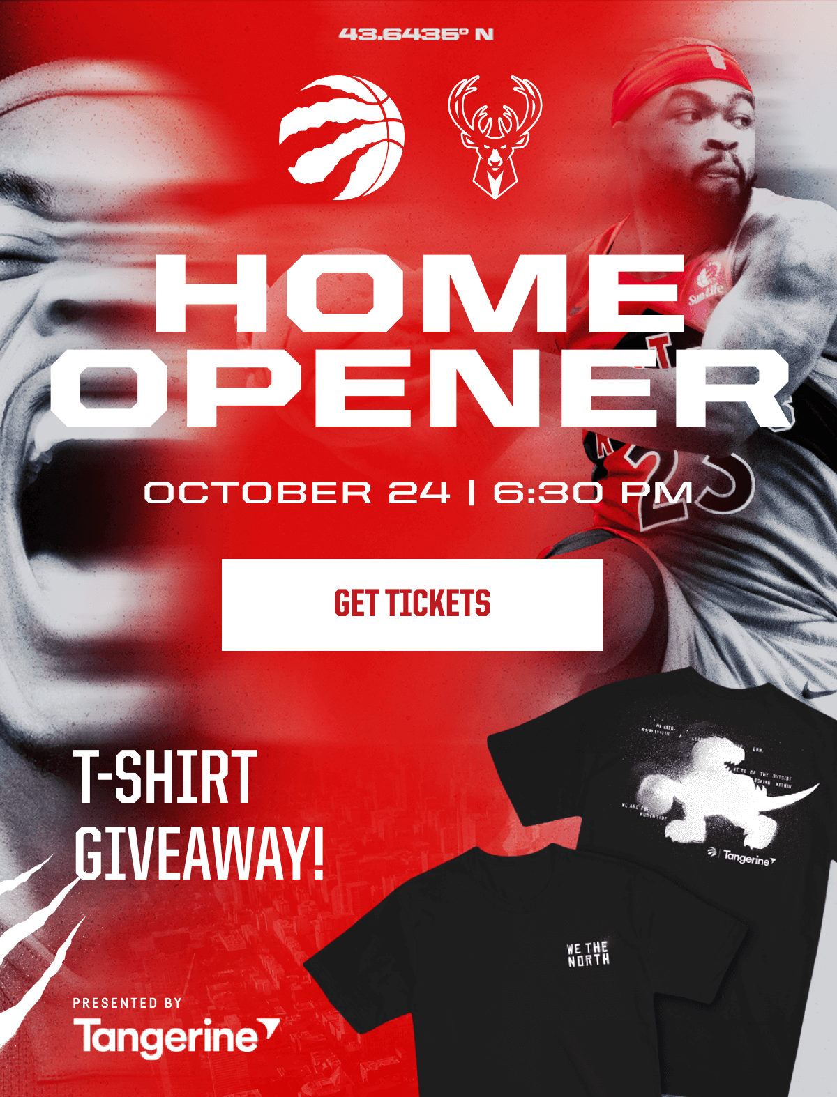 HOME OPENER | OCTOBER 24 | 6:30 PM | T-SHIRT GIVEAWAY! | GET TICKETS