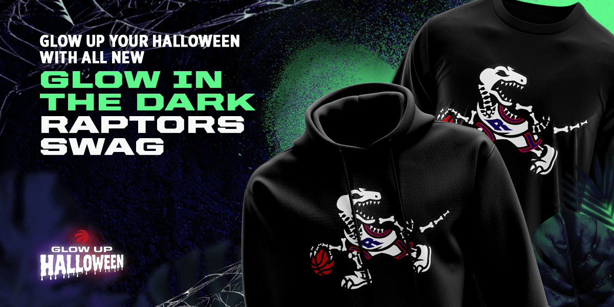 GLOW UP YOUR HALLOWEEN WITH ALL NEW GLOW IN THE DARK RAPTORS SWAG