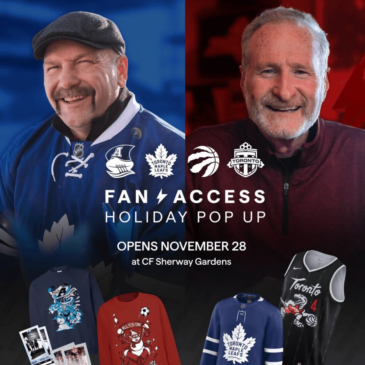 FAN ACCESS HOLIDAY POP UP OPENS NOVEMBER 28 at CF SHERWAY GARDENS
