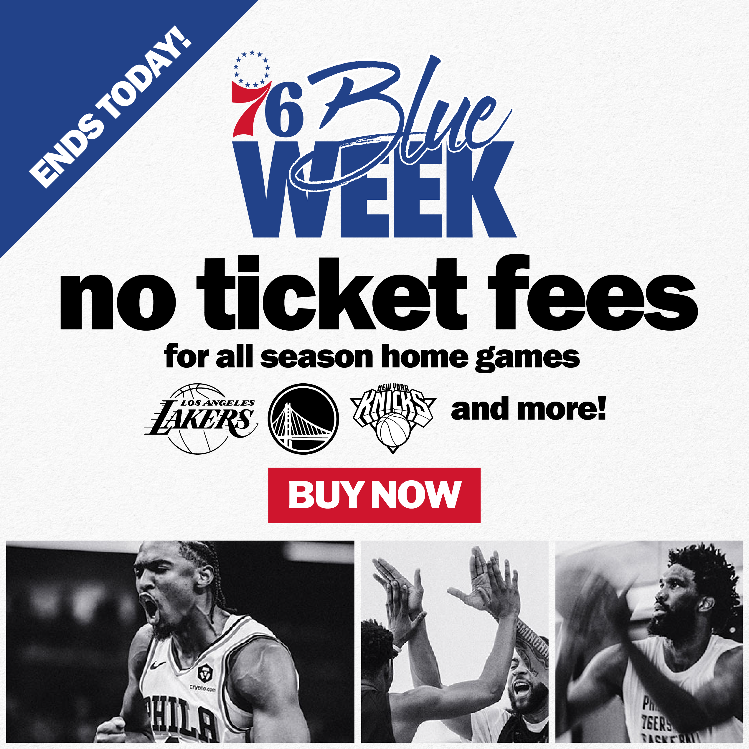 Blue Week - No Fees For All Season Home Games