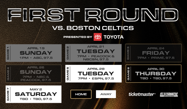 First Round Schedule
