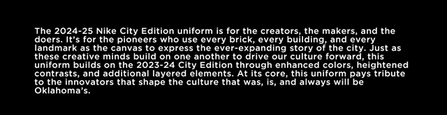 The 2024-25 NIke City Edition uniform is for the creators, the makers, and the doers.