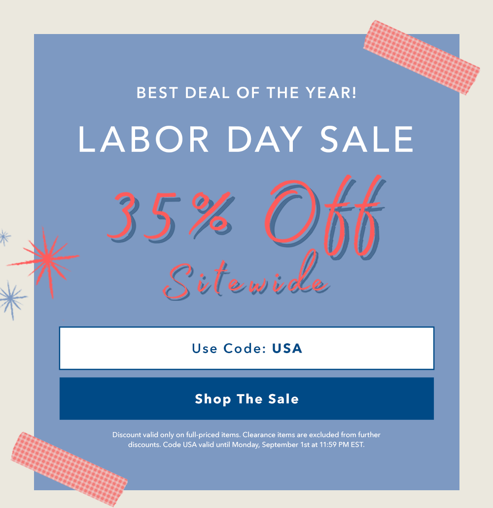LABOR DAY SALE - 30% OFF SITEWIDE