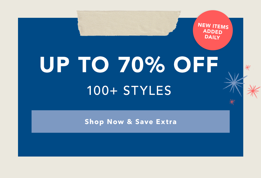 Up to 70% OFF - Shop Now