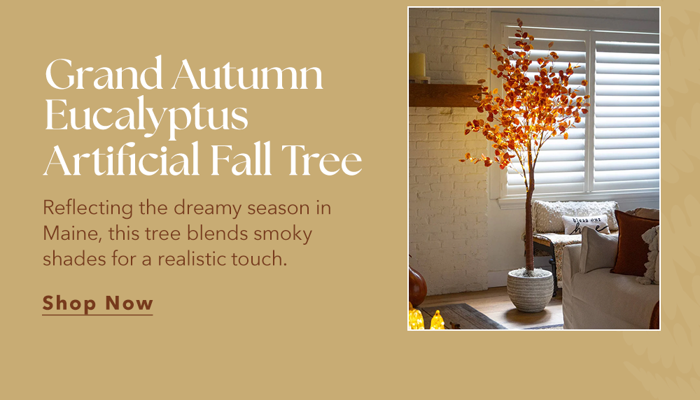 Grand Autumn Eucalyptus Artificial Fall Tree