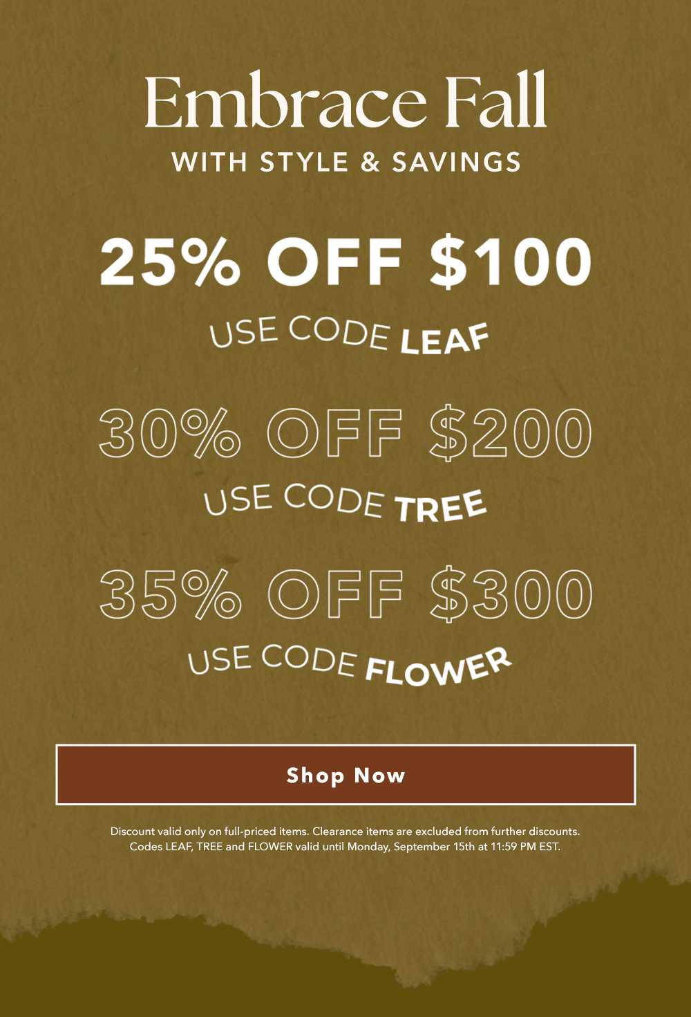 Embrace Fall With Style & Savings