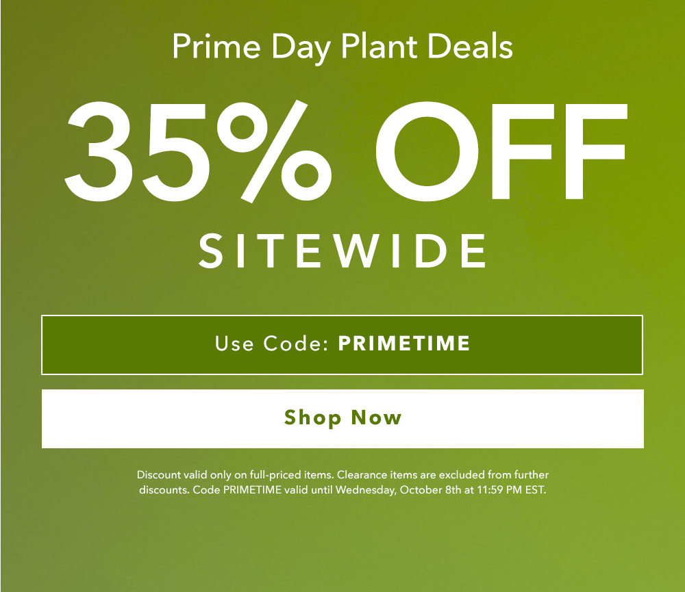 Prime Day Plant Deals 35% OFF SITEWIDE