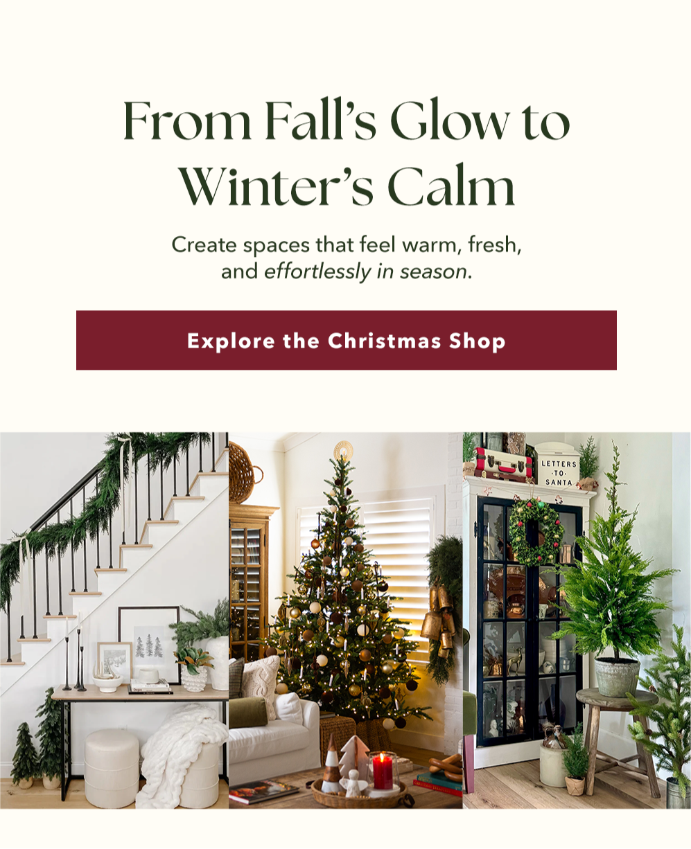 From Fall's Glow to Winter's Calm - Explore the Christmas Shop