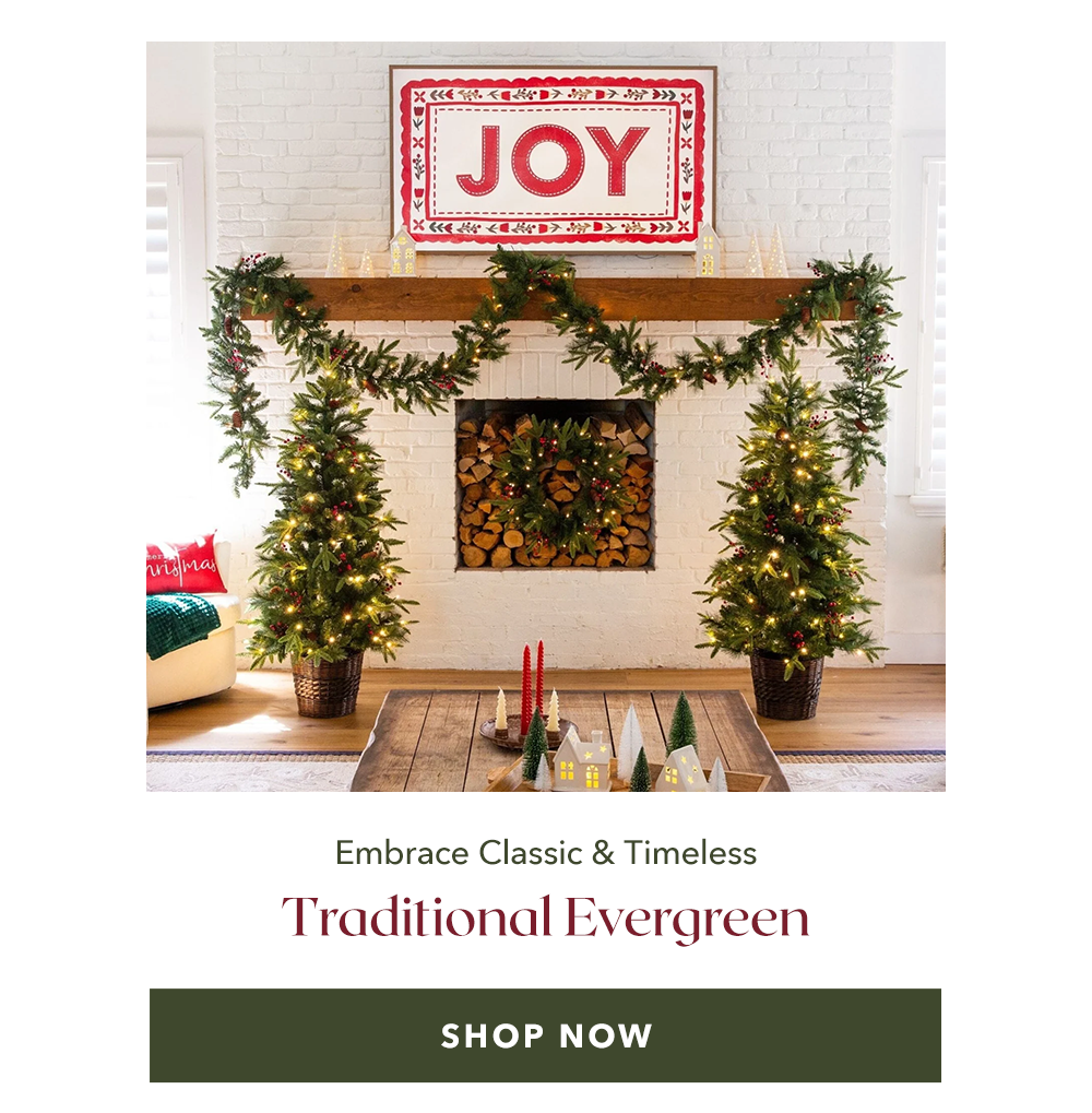 Embrace Classic & Timeless Traditional Evergreen - SHOP NOW