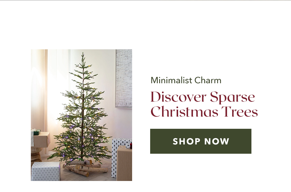 Minimalist Charm Discover Sparse Christmas Trees - SHOP NOW