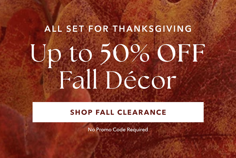 ALL SET FOR THANKSGIVING | Up to 50% OFF Fall Décor - SHOP FALL CLEARANCE