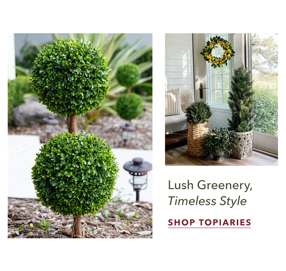 Lush Greenery, Timeless Style - SHOP TOPIARIES