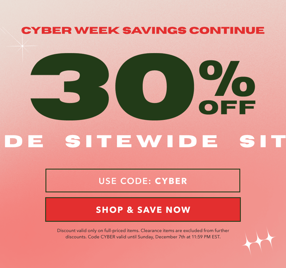 30% OFF Sitewide 30% OFF Sitewide
