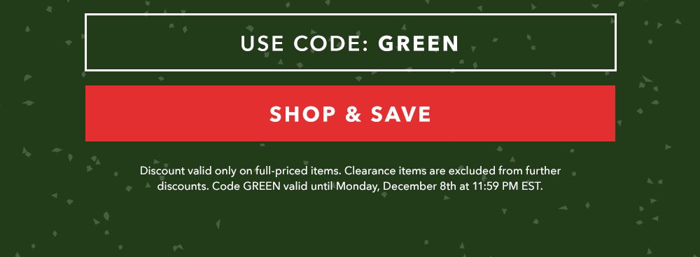 Use Code: GREEN