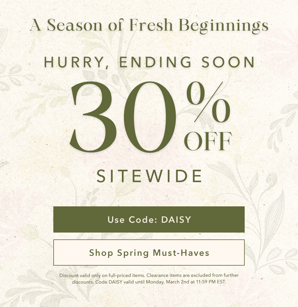 Hurry! 30% OFF Sitewide