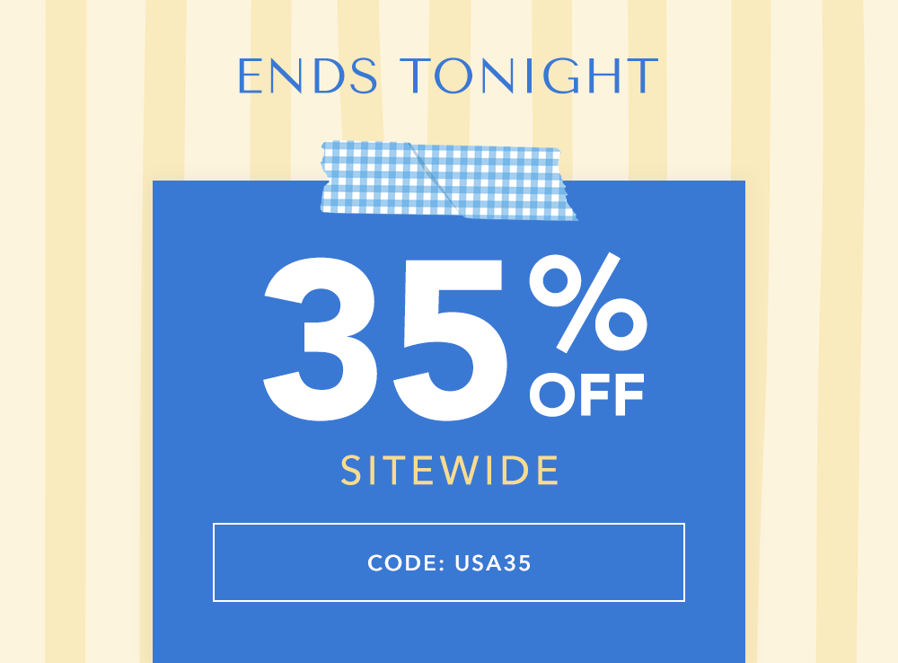 Ends Tonight 35% Off Sitewide Code: USA35