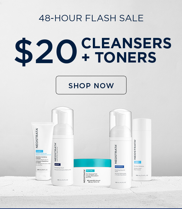 SHOP NOW - CLEANSERS + TONERS