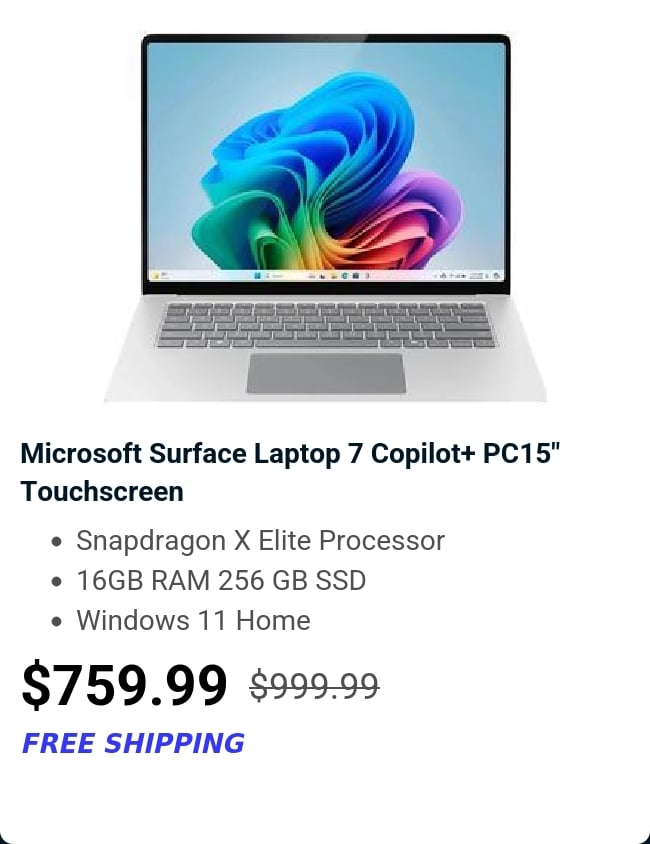 Microsoft Surface Laptop 7 Copilot+ PC&nbsp;15