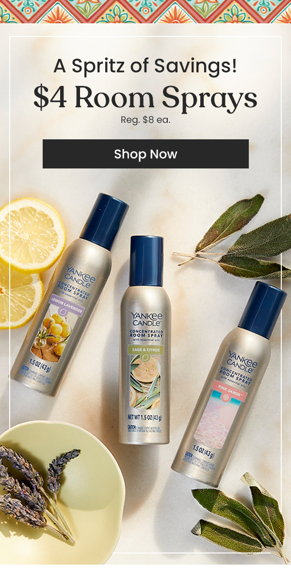 $4 Room Sprays Shop Now