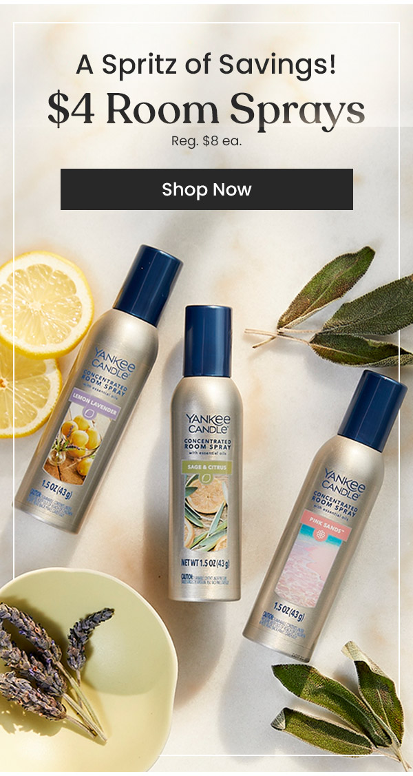 $4 Room Sprays Shop Now