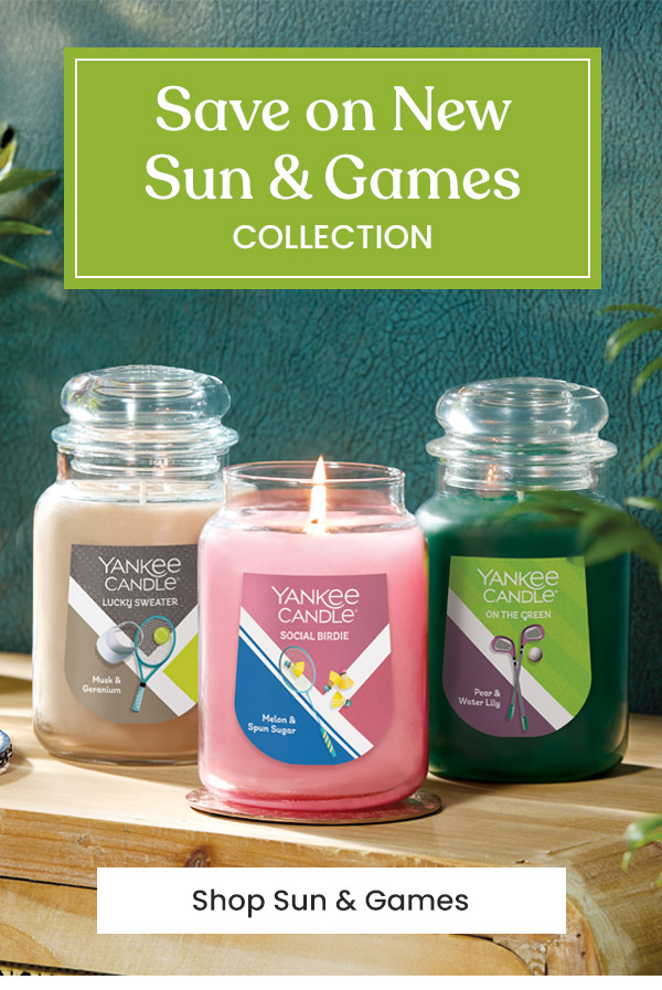 Save on New Sun & Games Collection — Buy 2 Candles, Get 2 Free