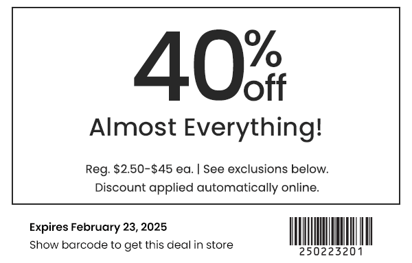 40% Off Almost Everything