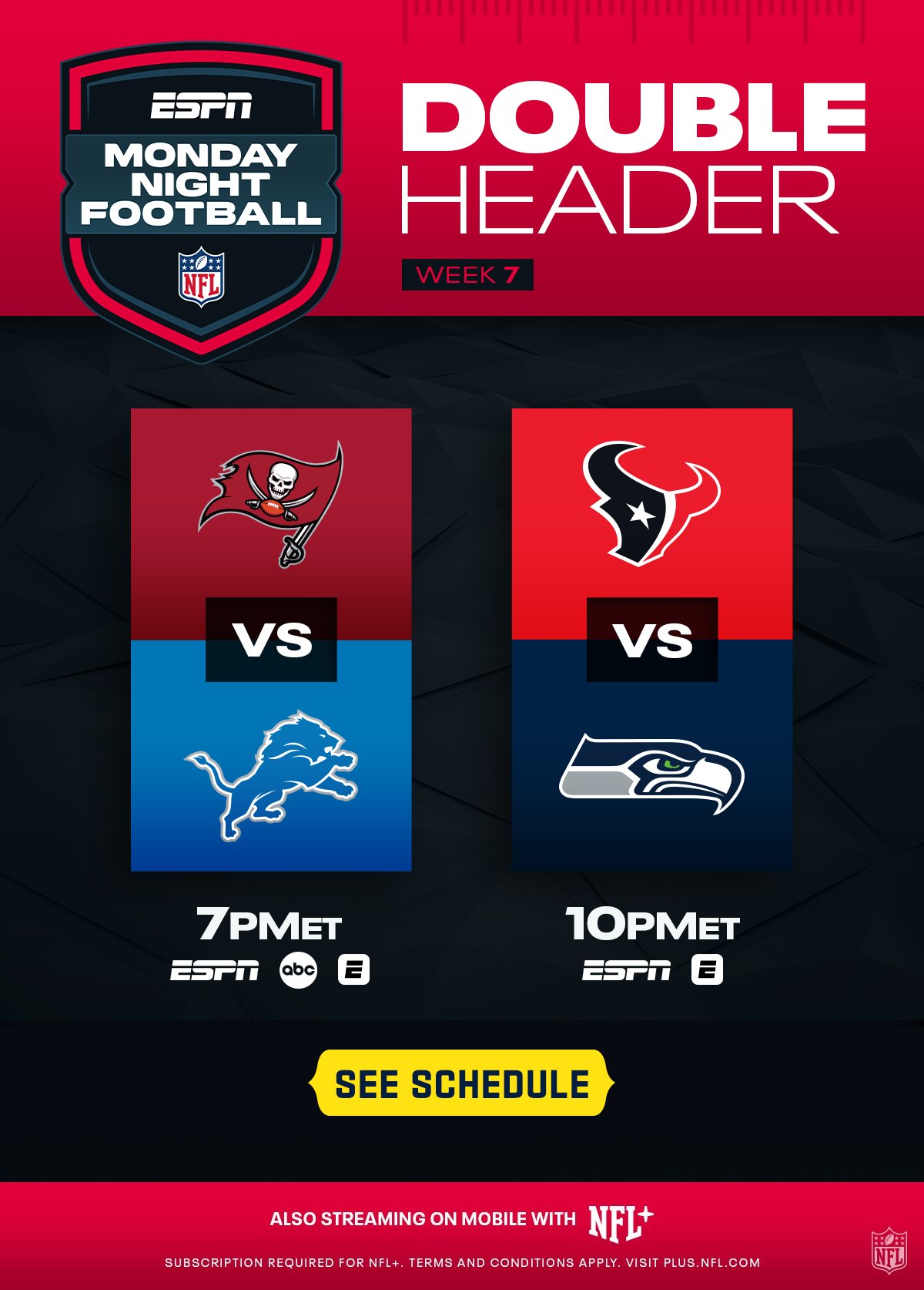 MNF Double Header Matchup