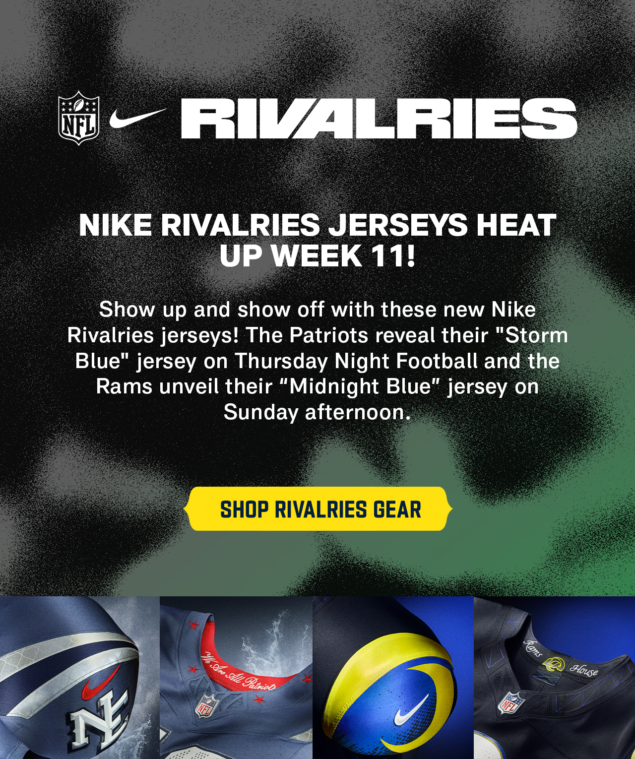 Nike Rivalries Jerseys Heat Up Week 11! Shop Rivalries Gear