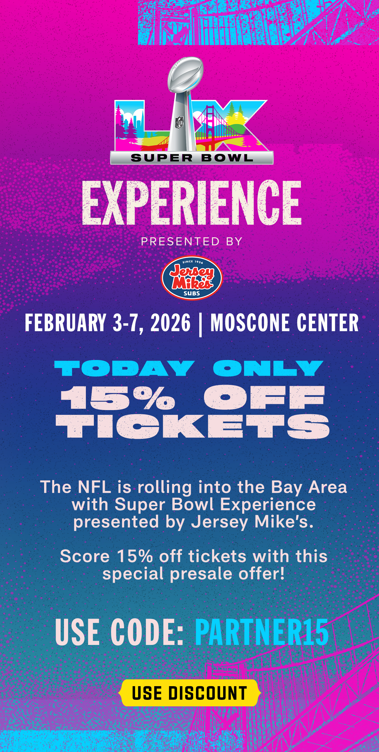 Today Only - 15% off Tickets