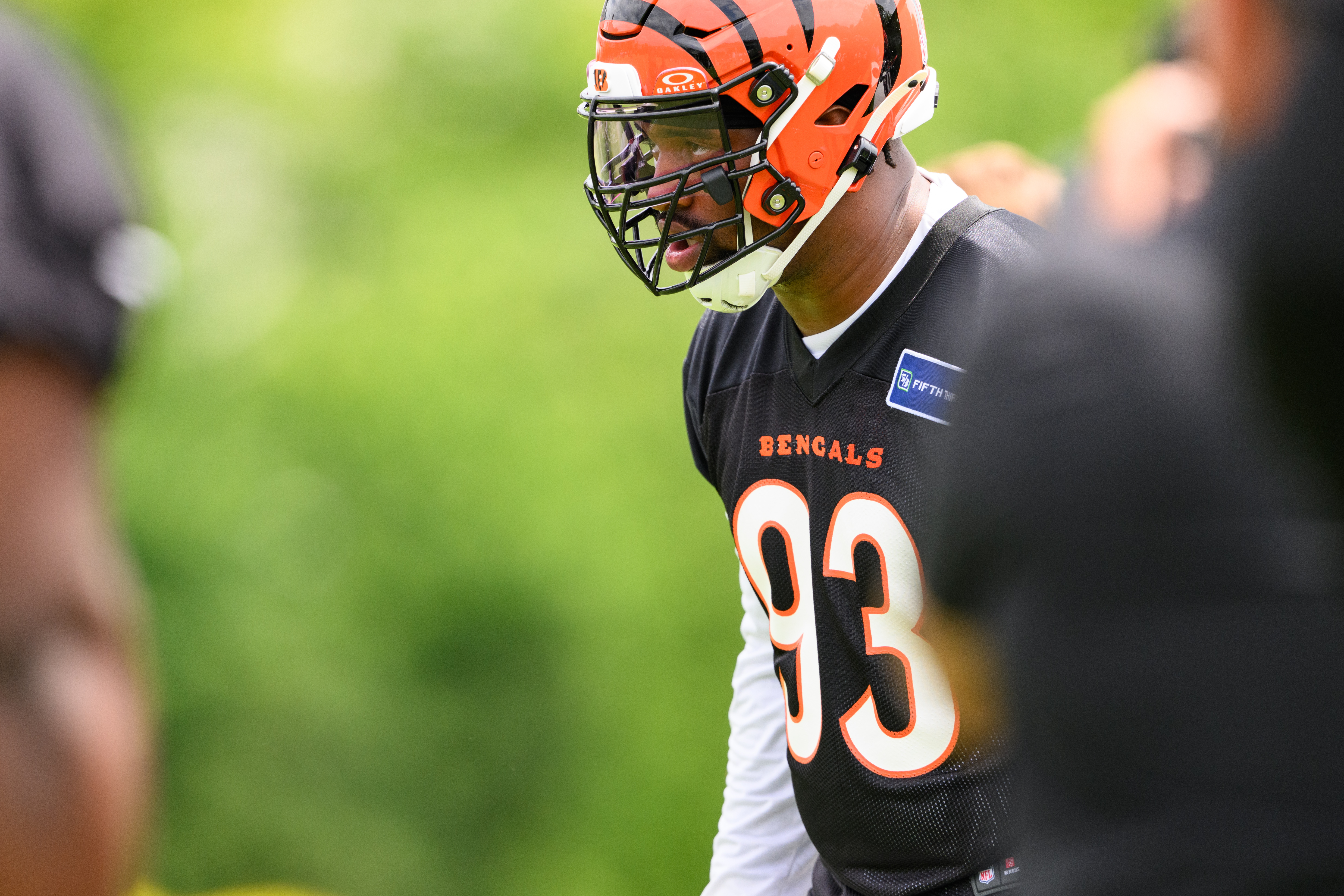 Jonathan Allen preparing for his next drill at OTAs.