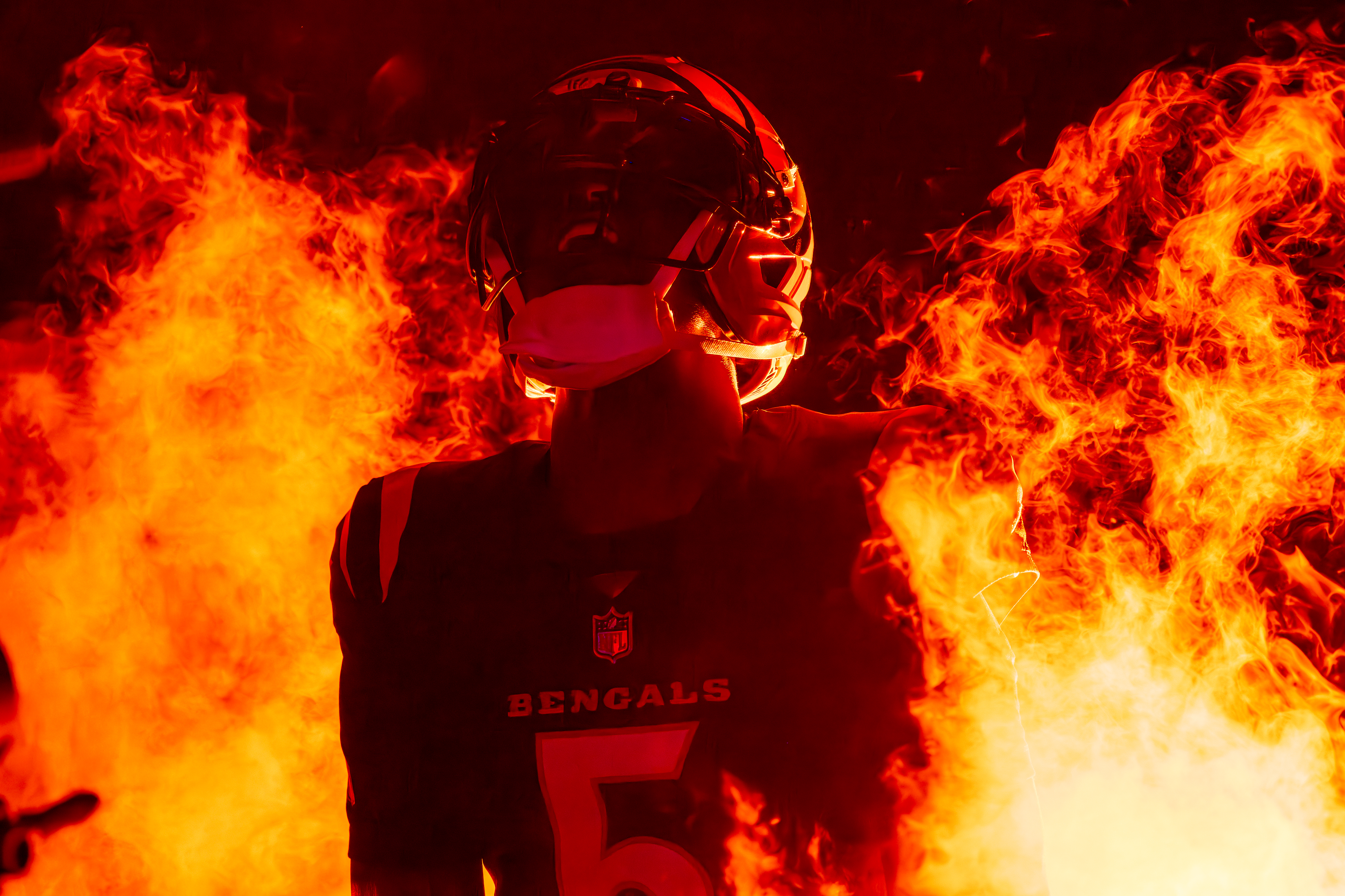 Tee Higgins at Bengals Media Day.
