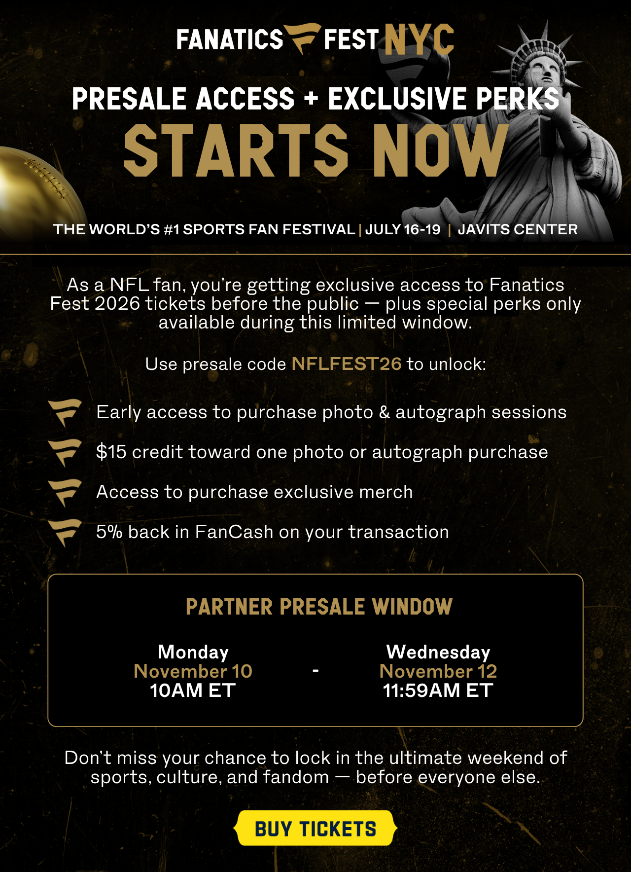 Presale Access + Exclusive Perks Starts Now - Buy Tickets
