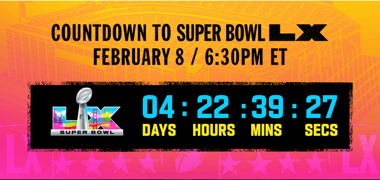 Countdown To Super Bowl LX