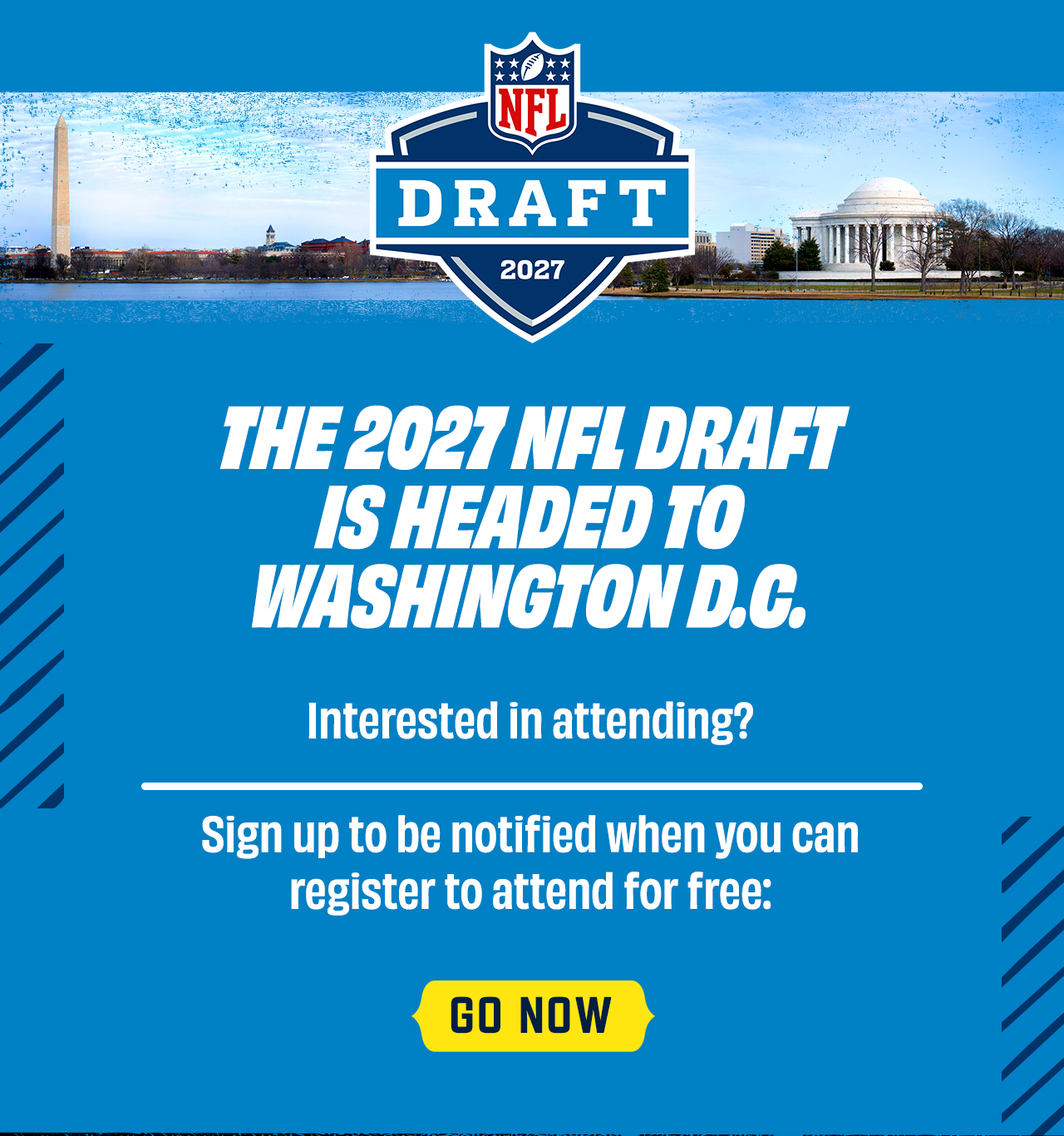 The 2027 NFL Draft Is Headed To Washington D.C. Go Now.
