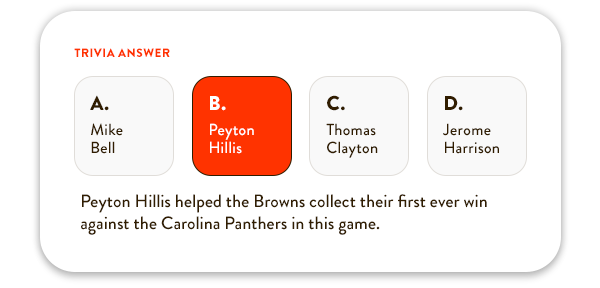 Browns Trivia Answer