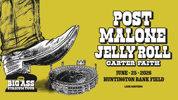 Post Malone with Jelly Roll & Carter Faith at Huntington Bank Field on Thursday, June 25, 2026.