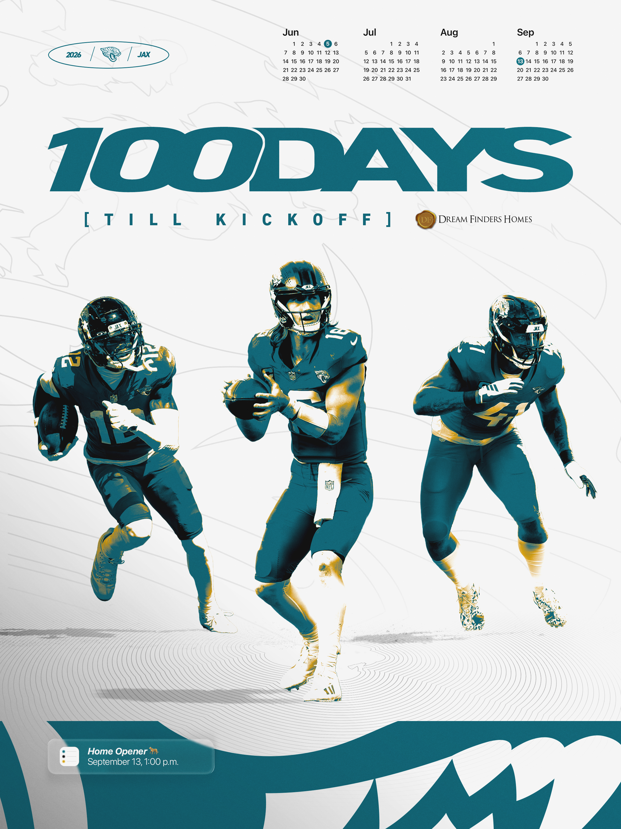 100 Days Till Kickoff.