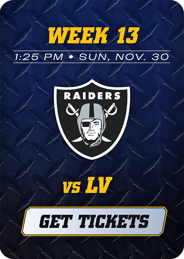 Get Tickets: Chargers vs. Raiders - Week 13