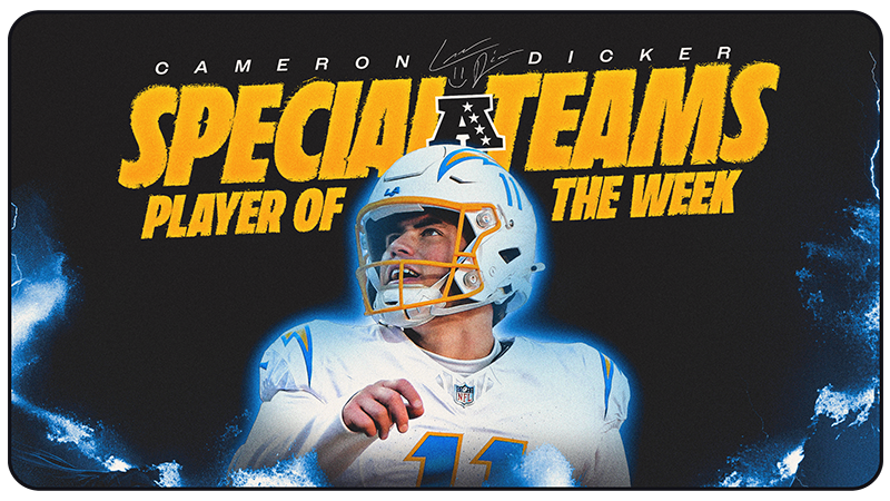 Cameron Dicker Wins AFC Special Teams Player of the Week