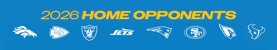 Chargers 2026 Home Opponents