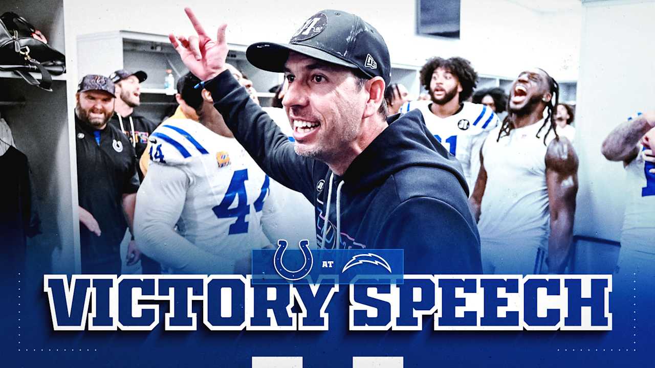 Tap to watch Head Coach Shane Steichen's Week 7 victory speech.
