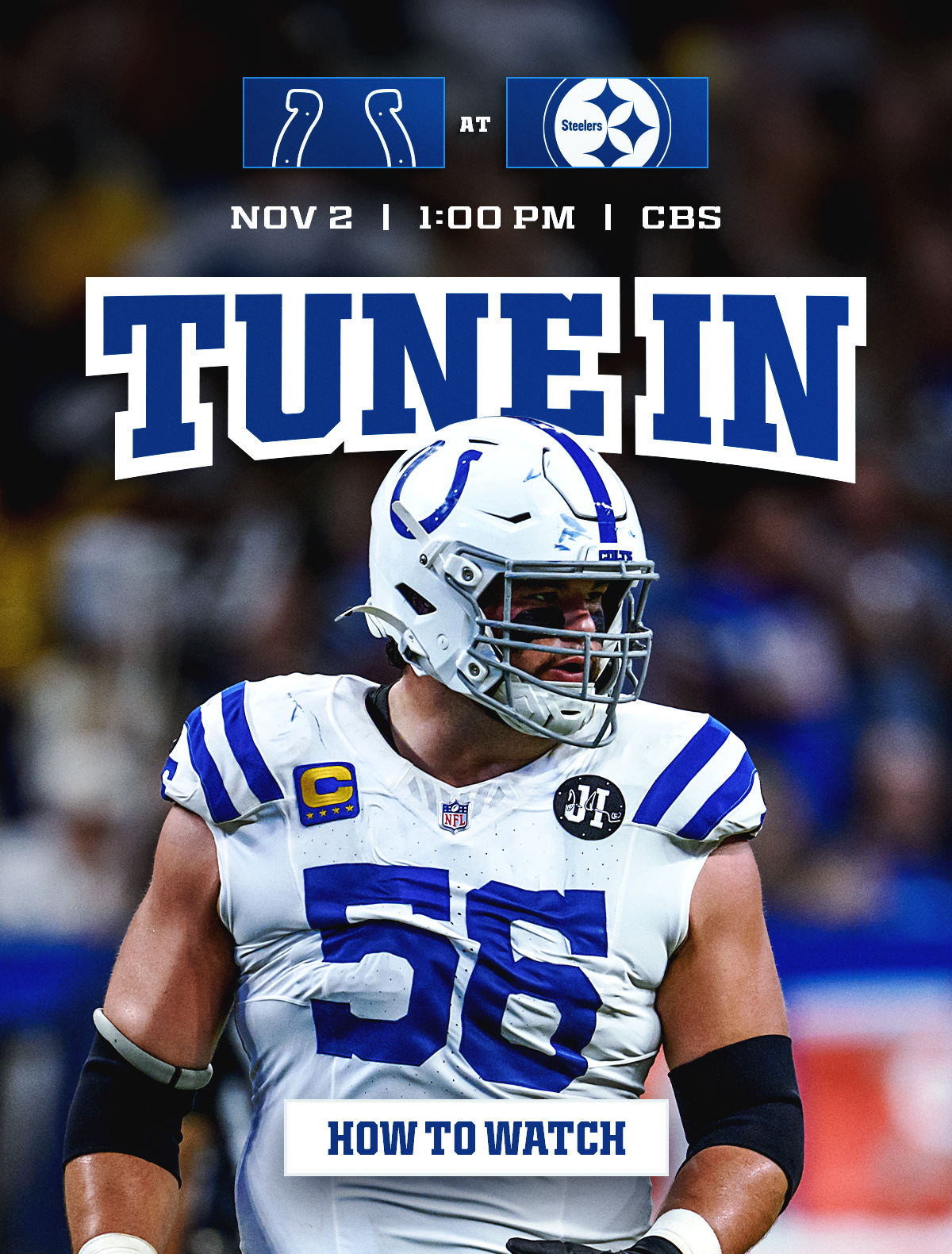 How to watch: Colts at Steelers on November 2. Tap to learn how to watch, listen, stream, and more.