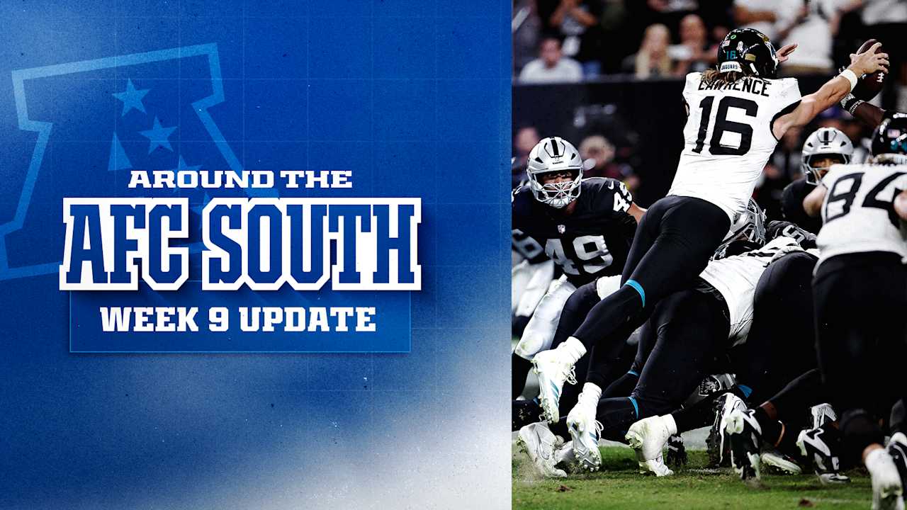 Around the AFC South: Colts remain first in division after Week 9 loss to Steelers. Tap to read more.