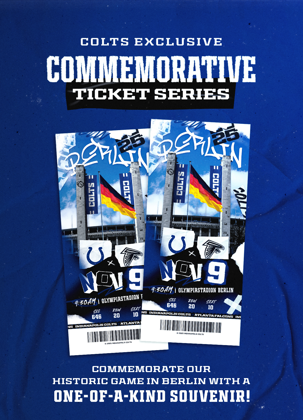 Commemorate our historic game in Berlin with a one-of-a-kind souvenir, our new Commemorative Tickets! Tap to purchase now.