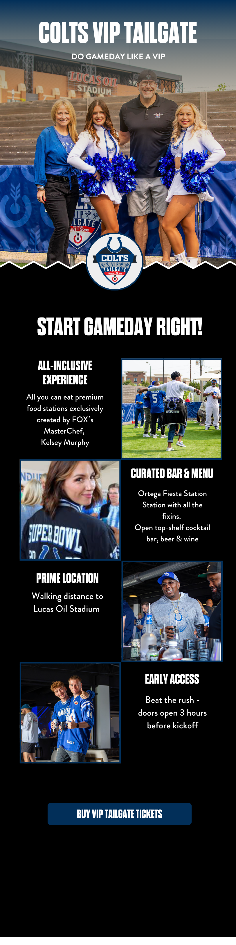 Bullseye Event Group. The Official Event & Travel Partner of the Indianapolis Colts. Tap to find tickets.