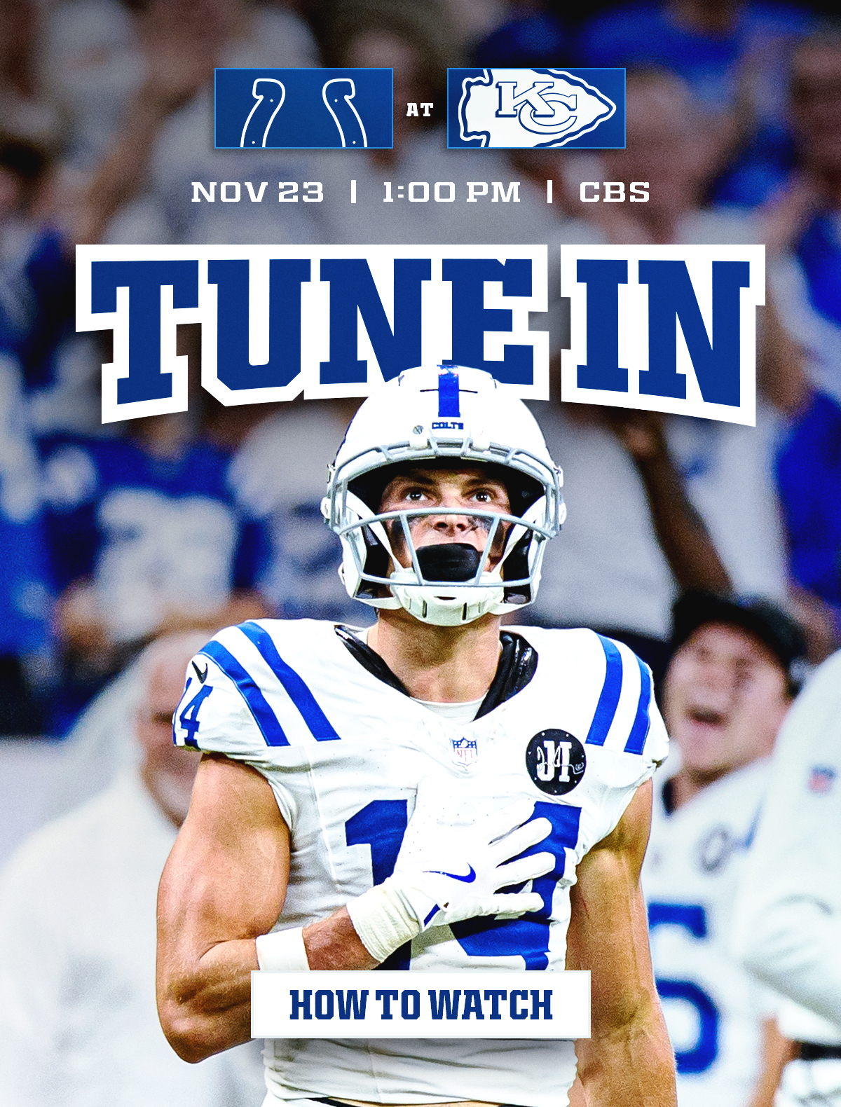 How to watch: Colts at Chiefs on November 23. Tap to learn how to watch, listen, stream, and more.